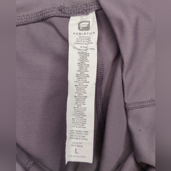 Fabletics Mauve Activewear Leggings - Picture 4 of 4